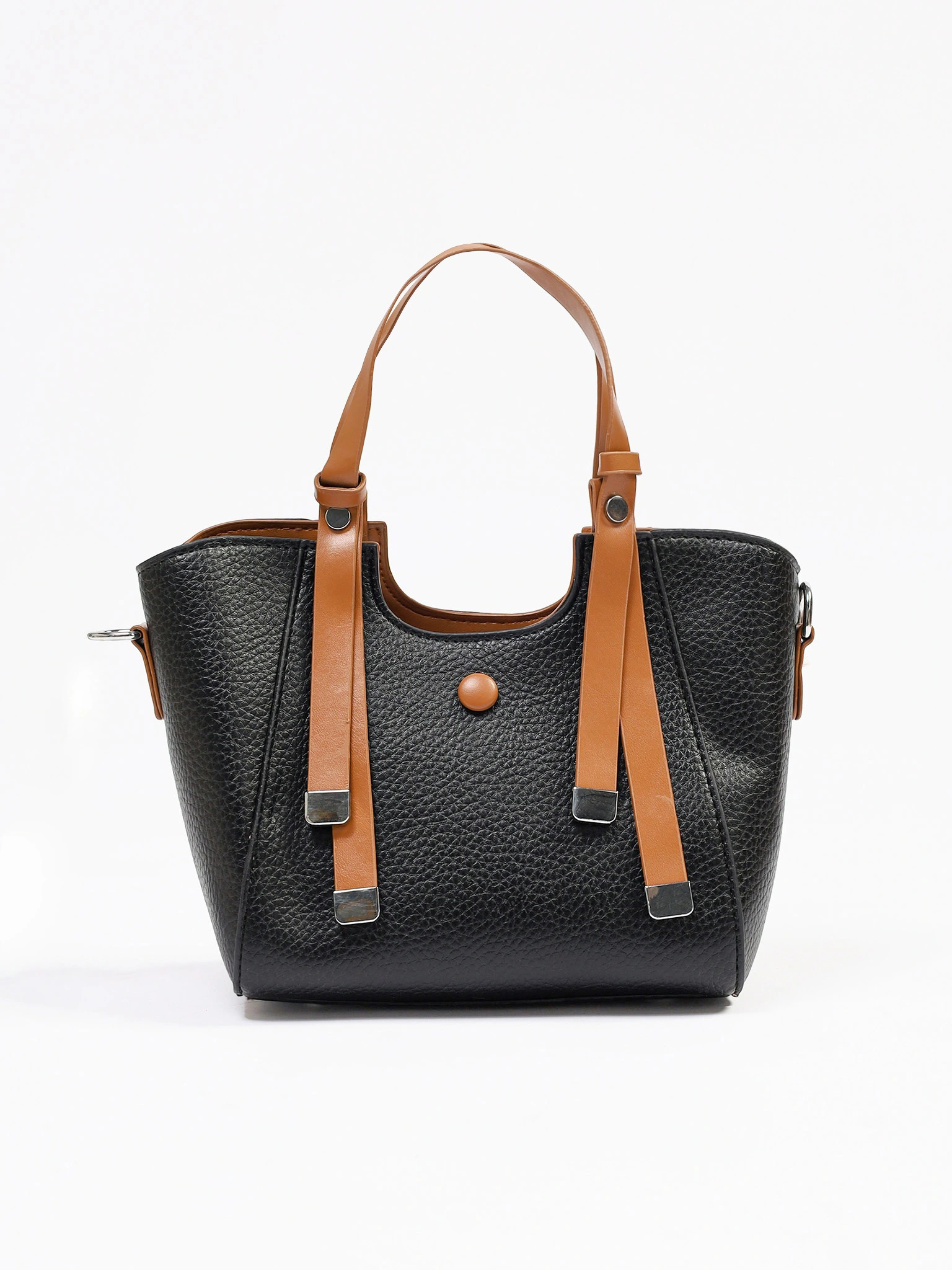 Сумка-тоут маленькая с декоративными ремешками в ассортименте